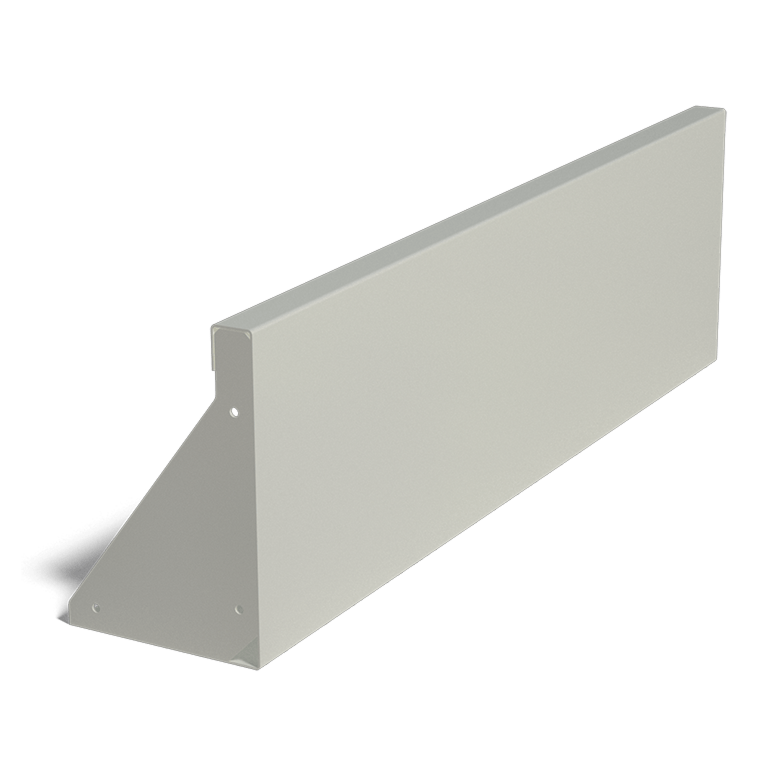Gepoedercoat staal keerwand recht 1000mm (hoogte 300mm)