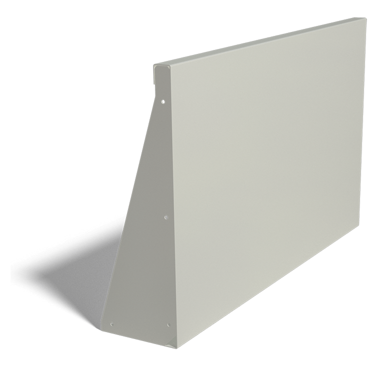 Gepoedercoat staal keerwand recht 1000mm (hoogte 600mm)