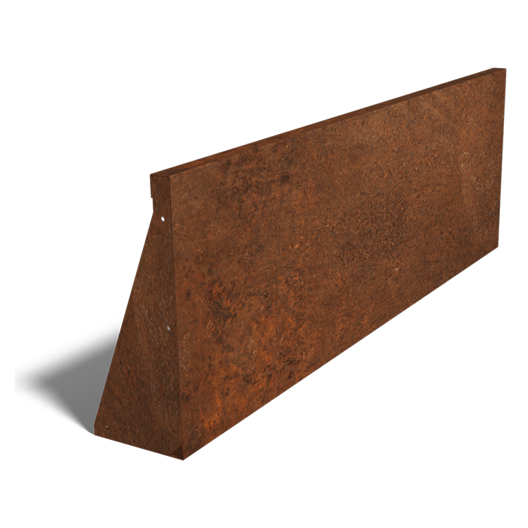 Cortenstaal keerwand recht 1500mm (hoogte 500mm)