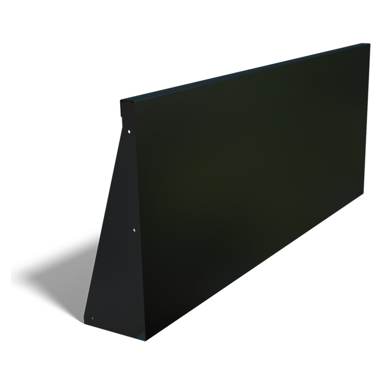 Gepoedercoat staal keerwand recht 1500mm (hoogte 600mm)