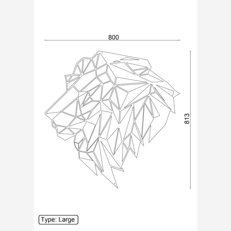 Cortenstaal wanddecoratie Leeuw 2.0