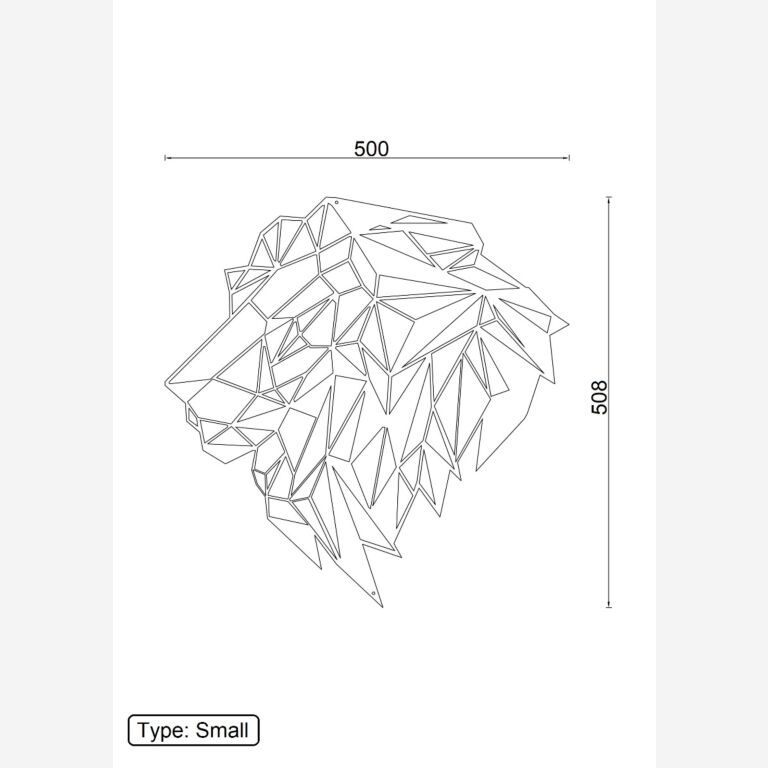 Cortenstaal wanddecoratie Leeuw 2.0
