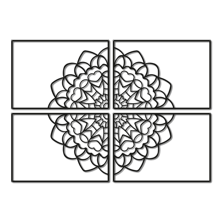 Metalen Wanddecoratie Mandala
