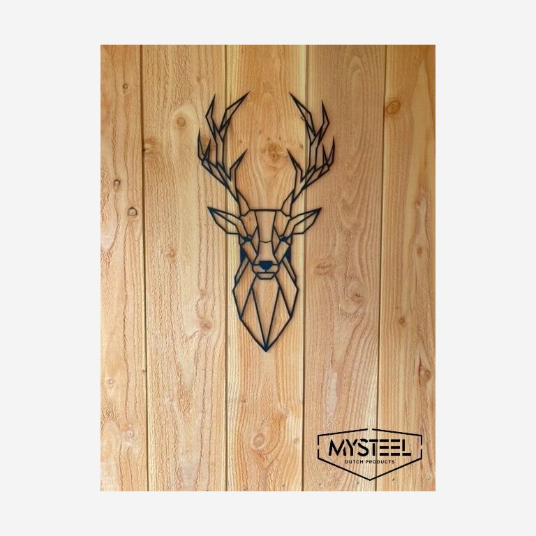 Metalen wanddecoratie Deer 1.0