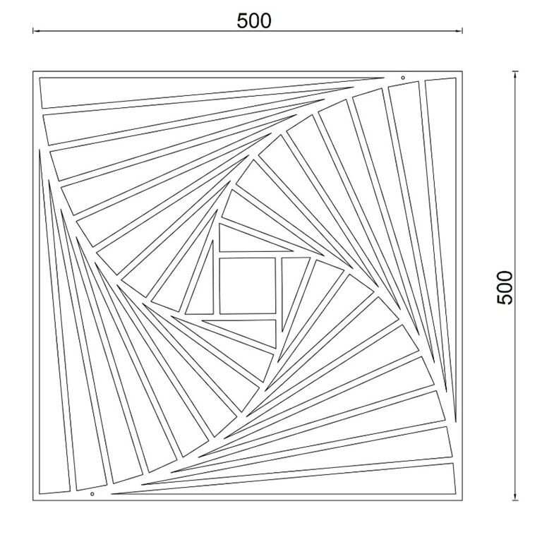 Metalen wanddecoratie Geometrische vormen 3.0