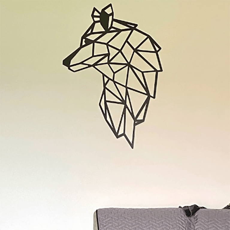 Metalen wanddecoratie Wolf 2.0