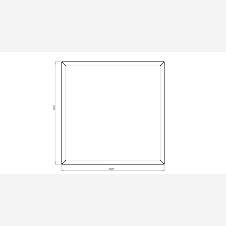Gepoedercoat staal plantenbak Miami 1000x1000