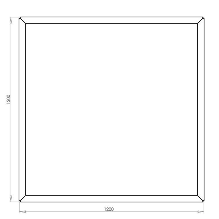 Cortenstaal plantenbak Miami 120 x 120 cm