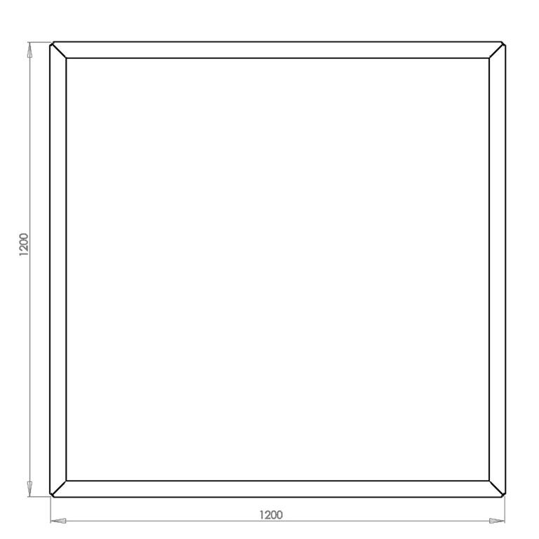 Gepoedercoat staal plantenbak Miami 120 x 120 cm