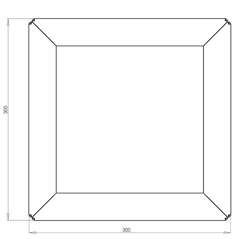 Gepoedercoat staal plantenbak Miami 30 x 30 cm