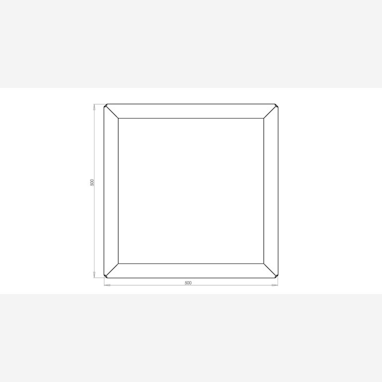 Gepoedercoat staal plantenbak Miami 500x500
