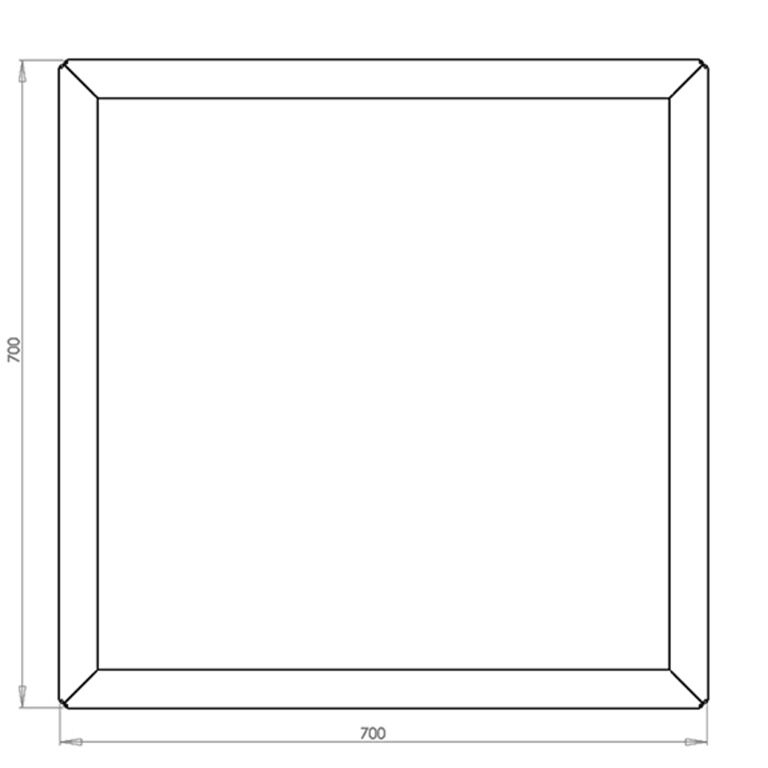 Cortenstaal plantenbak Miami 70 x 70 cm