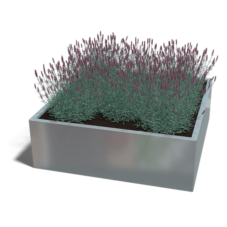 Verzinkt staal plantenbak Miami 1200x1200