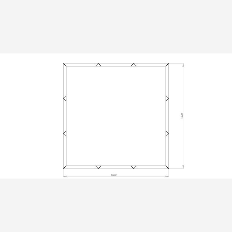 Gepoedercoat staal plantenbak Miami xxl 1500x1500