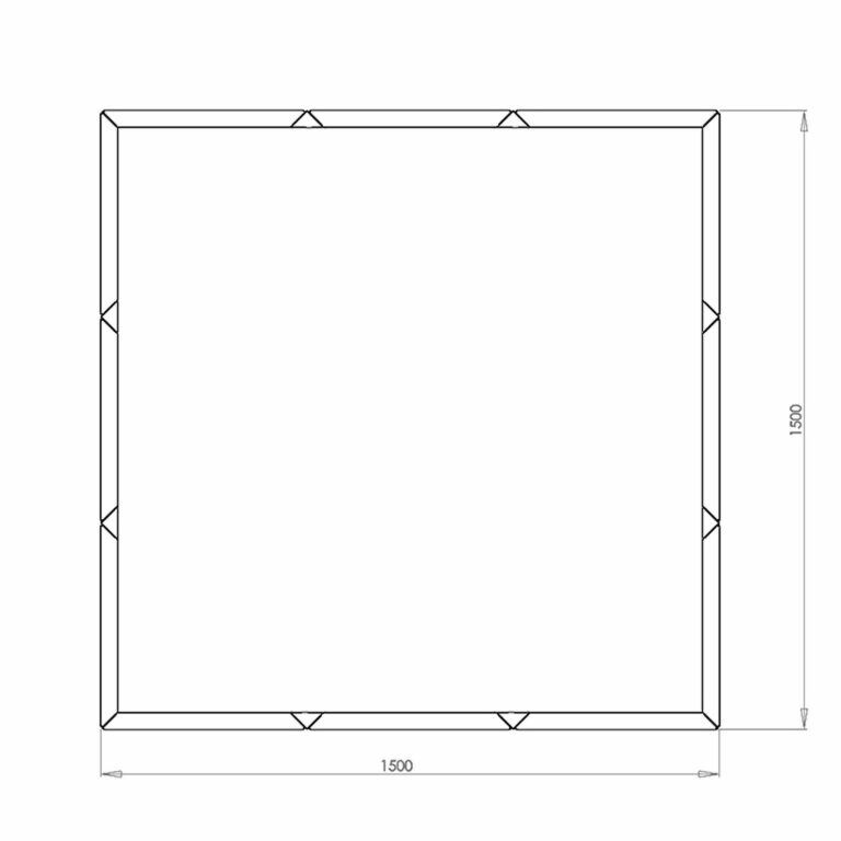 Cortenstaal plantenbak Miami xxl 150 x 150 cm