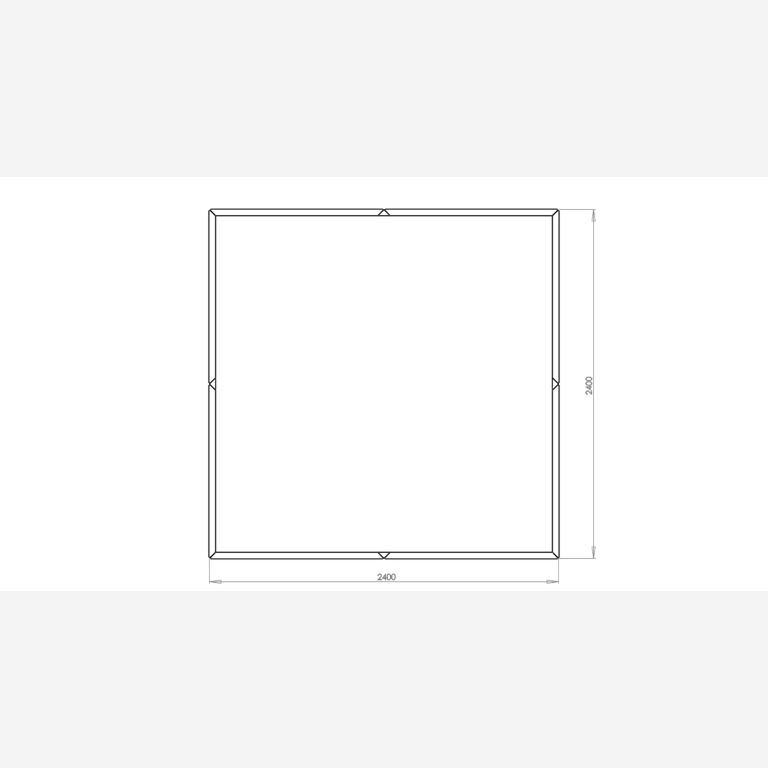 Verzinkt staal plantenbak Miami xxl 2400x2400