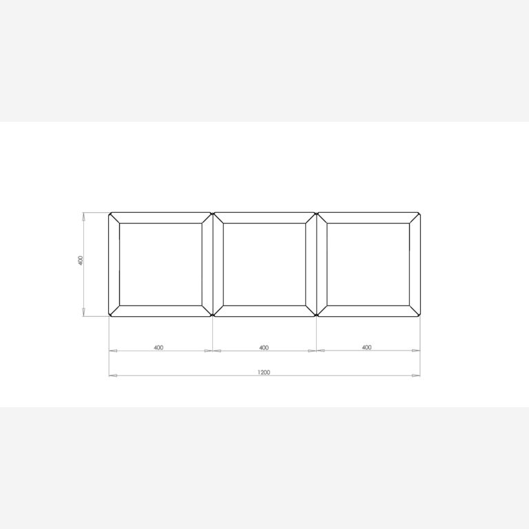 Gepoedercoat staal plantenbak Miami special III 400