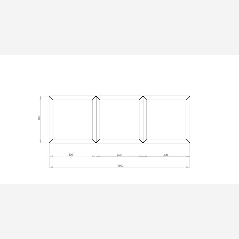 Gepoedercoat staal plantenbak Miami special III 500