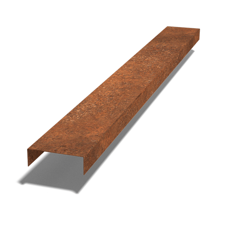 Cortenstaal overzetprofiel 5 x 15 x 5 cm (lengte 150 cm)