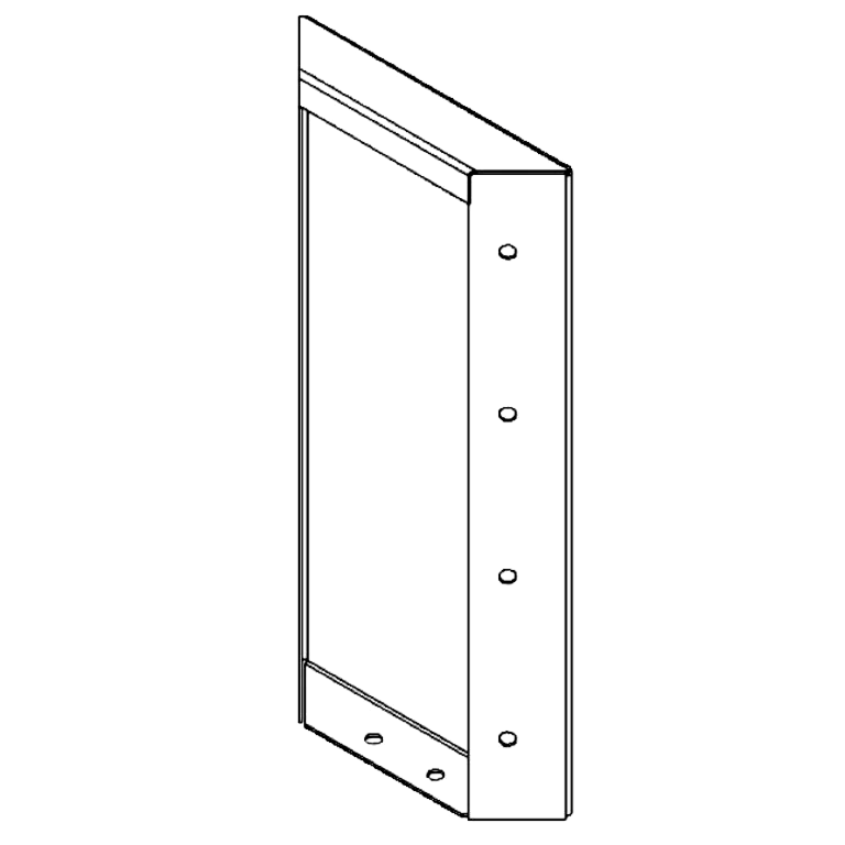 Cortenstaal paneel 40 x 20 cm