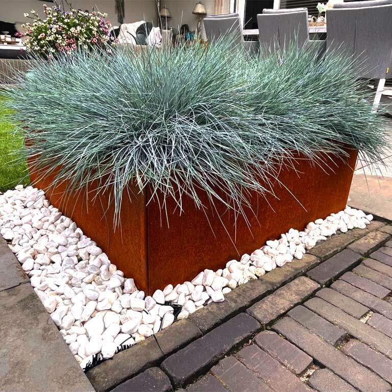 Cortenstaal plantenbak Miami 80 x 80 cm