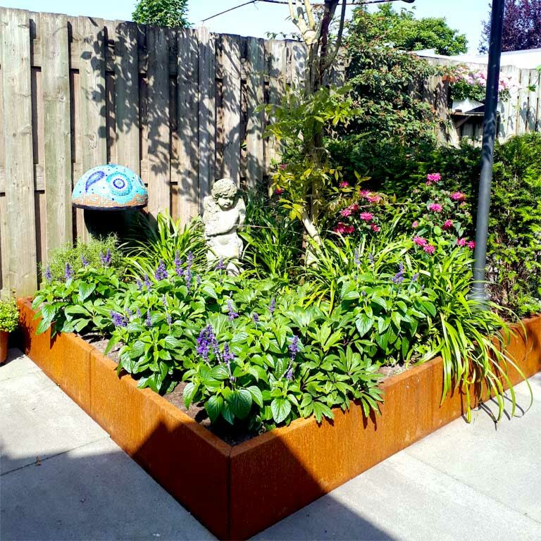 Cortenstaal plantenbak Miami xxl 180 x 180 cm