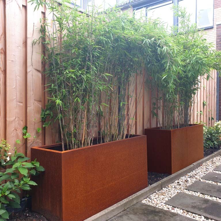 Cortenstaal plantenbak Texas 40 x 120 cm