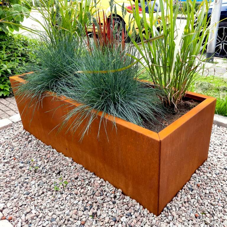 Cortenstaal plantenbak Texas 50 x 120 cm