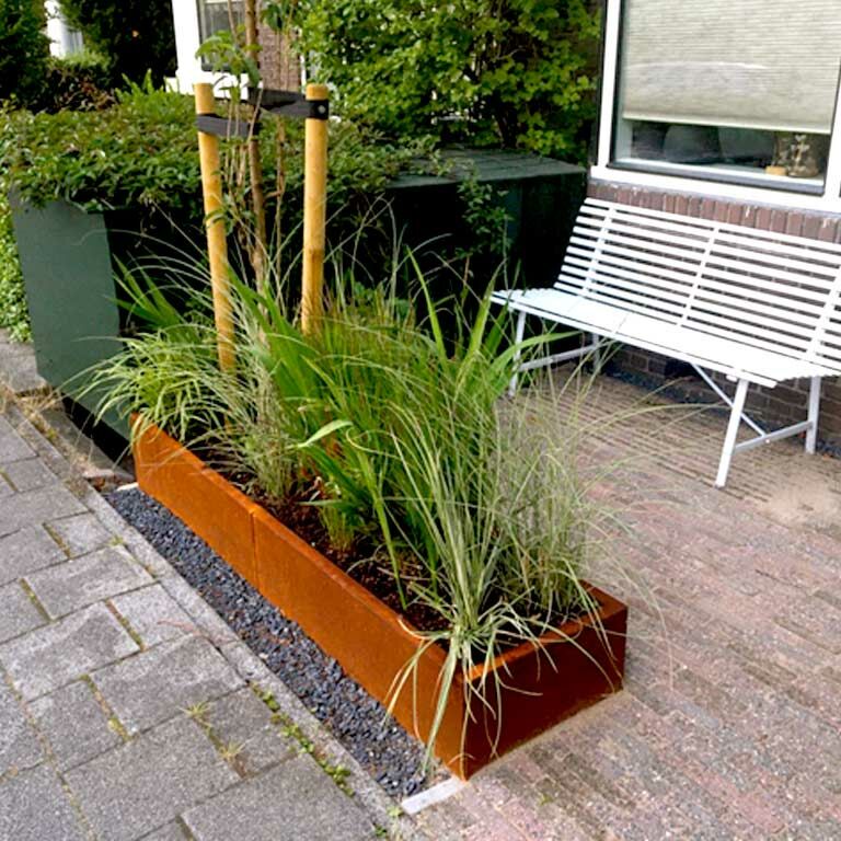 Cortenstaal plantenbak Texas xxl 200 x 50 cm