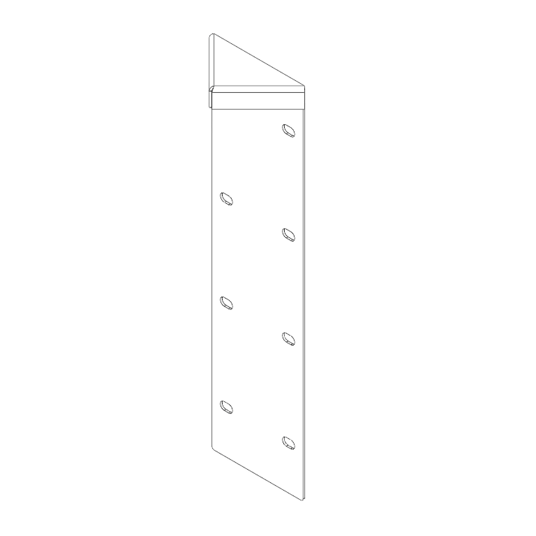 Cortenstaal hoekstuk 180° 40 cm