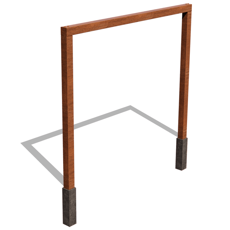 Cortenstaal pergola recht 300 cm