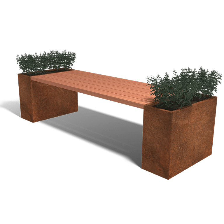 Cortenstaal plantenbaktafel Florida Type L
