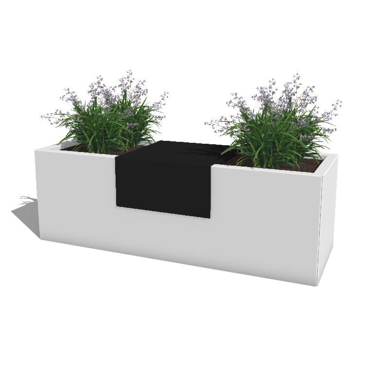 Gepoedercoat staal plantenbak plateau 40 x 41 x 20 cm
