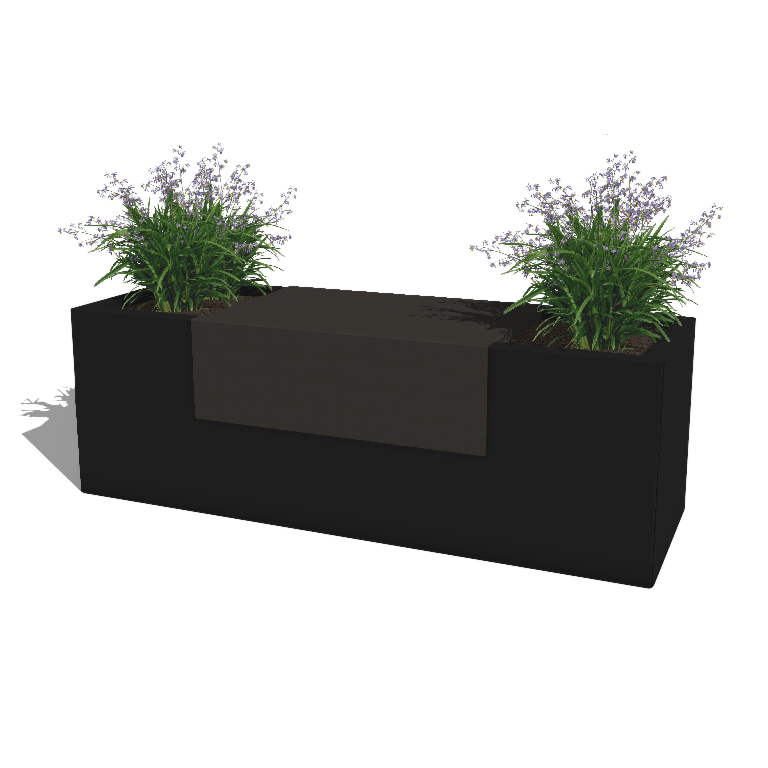 Gepoedercoat staal plantenbak plateau 60 x 41 x 20 cm