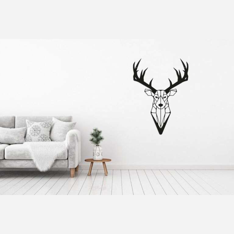 Metalen wanddecoratie Reindeer