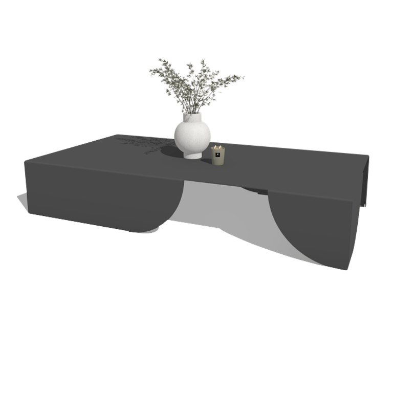 Aluminium salontafel Savuto 160 x 80 x 30 cm