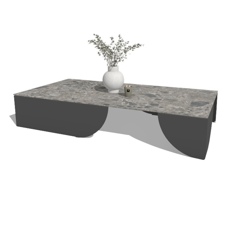 Aluminium salontafel Savuto 160 x 80 x 30 cm