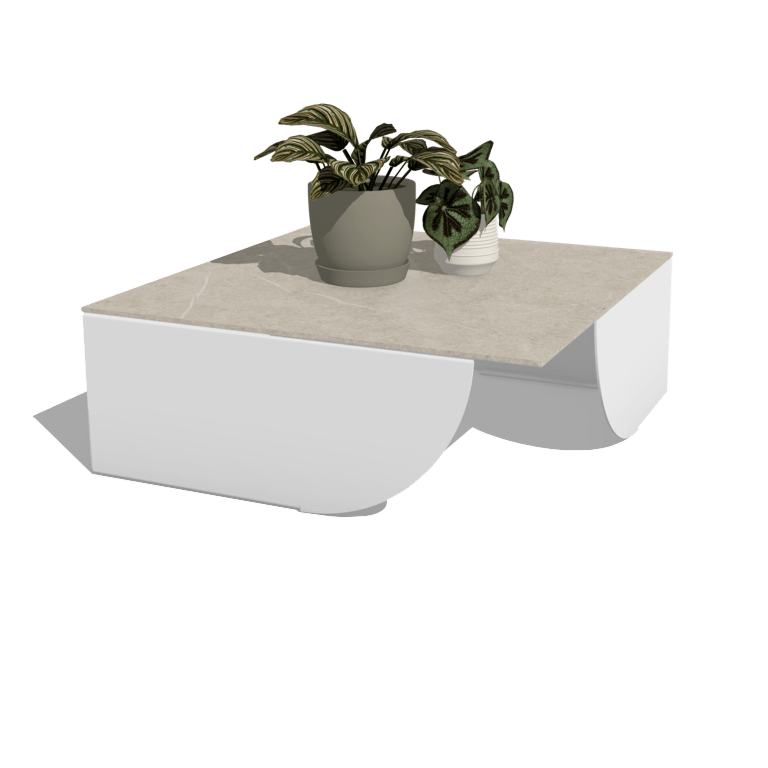 Aluminium salontafel Savuto 80 x 80 x 30 cm