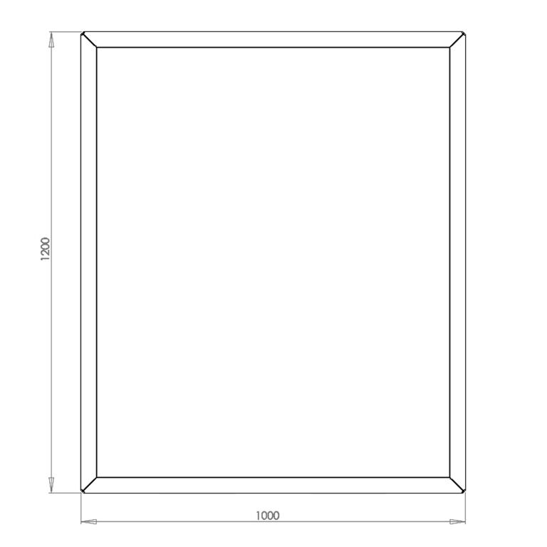 Cortenstaal plantenbak Texas 100 x 120 cm