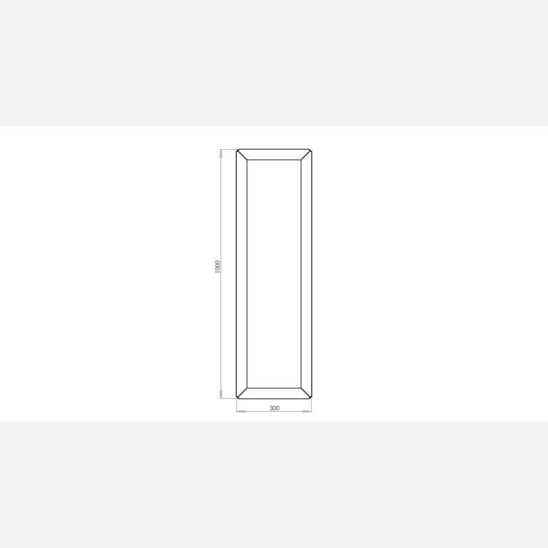 Verzinkt staal plantenbak Texas 300x1000