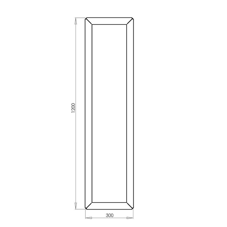 Cortenstaal plantenbak Texas 30 x 120 cm