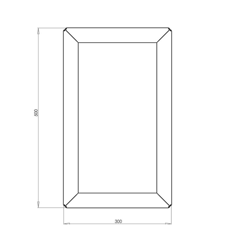 Gepoedercoat staal plantenbak Texas 30 x 50 cm