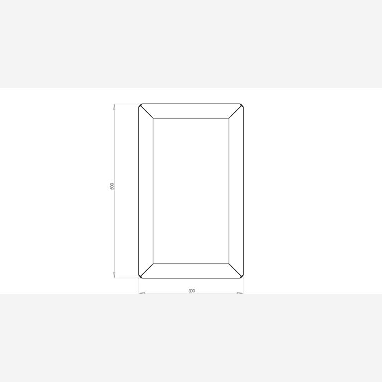 Verzinkt staal plantenbak Texas 300x500