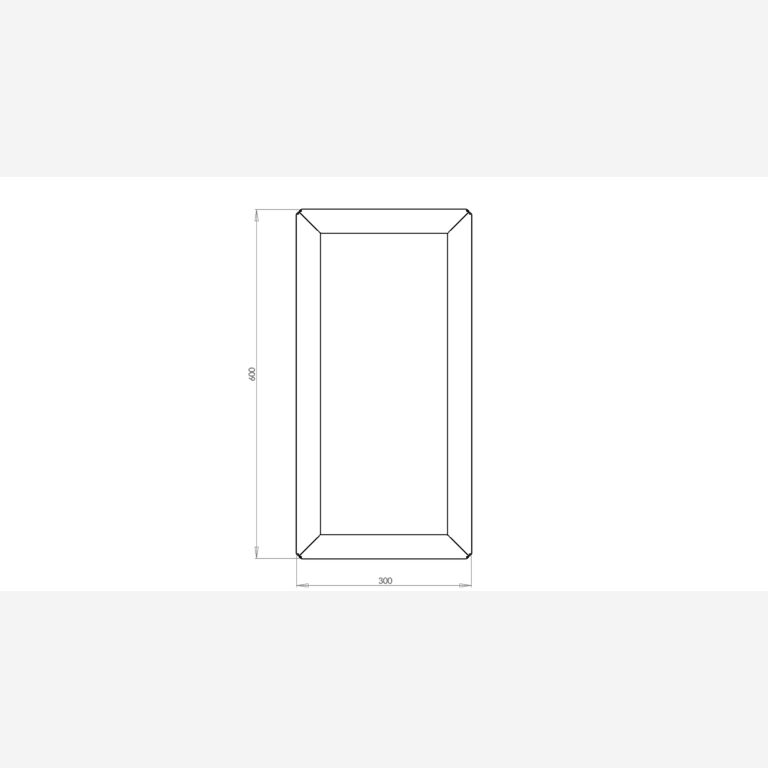 Verzinkt staal plantenbak Texas 300x600