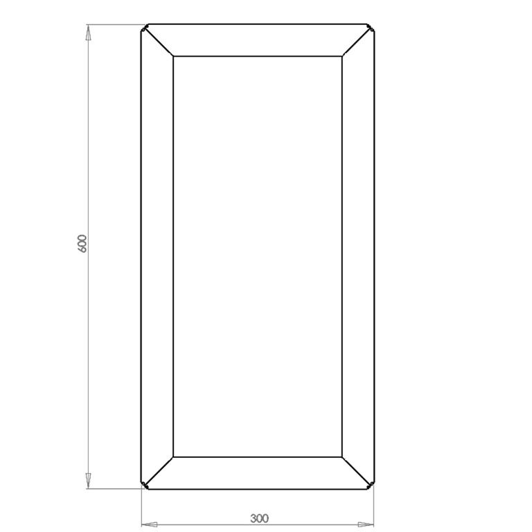 Gepoedercoat staal plantenbak Texas 30 x 60 cm