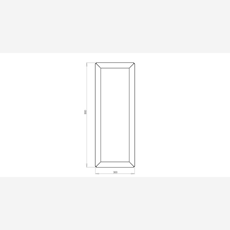 Verzinkt staal plantenbak Texas 300x800