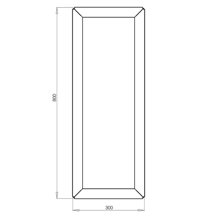 Gepoedercoat staal plantenbak Texas 30 x 80 cm