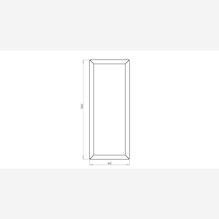 Gepoedercoat staal plantenbak Texas 400x1000