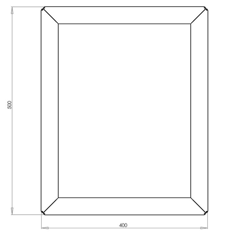 Gepoedercoat staal plantenbak Texas 40 x 50 cm