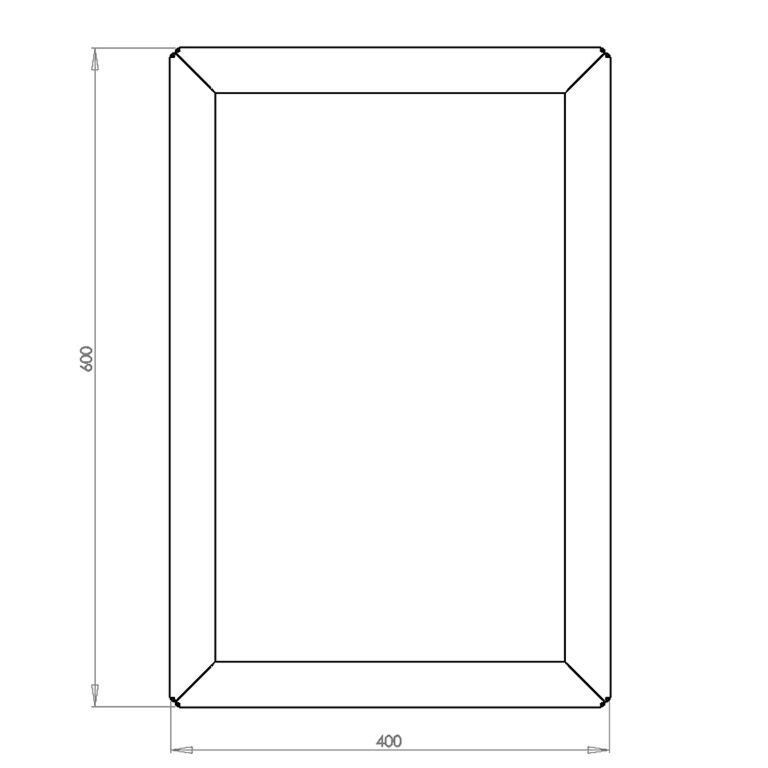 Gepoedercoat staal plantenbak Texas 40 x 60 cm